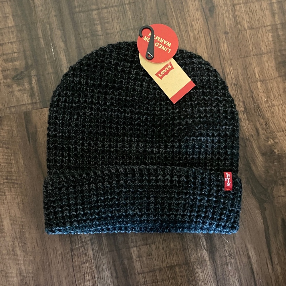 Levi's NWT Black Knit Beanie One Size